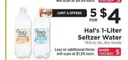 ShopRite Hal's 1-Liter Seltzer Water offer