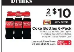 ShopRite Coke Bottles 6-Pack offer
