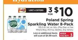 ShopRite Poland Spring Sparkling Water 8-Pack offer