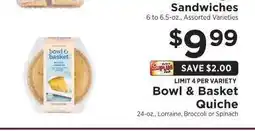 ShopRite Bowl & Basket Quiche offer