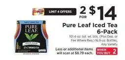 ShopRite Pure Leaf Iced Tea 6-Pack offer