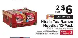 ShopRite Nissin Top Ramen Noodles 12-Pack offer