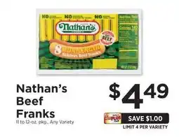 ShopRite Nathan's Beef Franks offer