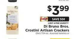 ShopRite Di Bruno Bros. Crostini Artisan Crackers offer