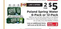 ShopRite Poland Spring Water 6-Pack or 12-Pack offer