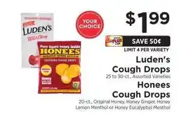 ShopRite Luden’s Cough Drops / Honees Cough Drops offer