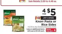 ShopRite Knorr Pasta or Rice Sides offer