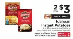 ShopRite Idahoan Instant Potatoes offer