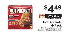ShopRite Hot Pockets 4-Pack offer