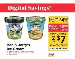 ShopRite Ben & Jerry's Ice Cream offer