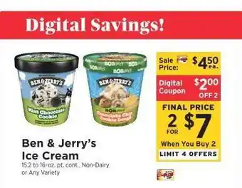 ShopRite Ben & Jerry's Ice Cream offer