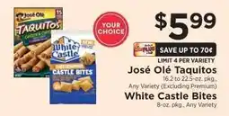 ShopRite José Olé Taquitos / White Castle Bites offer