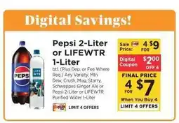ShopRite Pepsi 2-Liter or Lifewtr 1-Liter offer