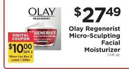ShopRite Olay Regenerist Micro-Sculpting Facial Moisturizer offer