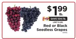 ShopRite Red or Black Seedless Grapes offer