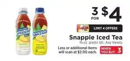 ShopRite Snapple Iced Tea offer