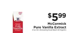 ShopRite McCormick Pure Vanilla Extract offer