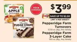 ShopRite Pepperidge Farm Turnovers / Pepperidge Farm 3-Layer Cake offer