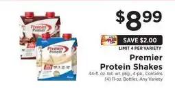 ShopRite Premier Protein Shakes offer