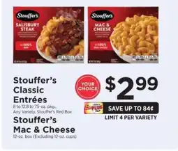 ShopRite Stouffer's Classic Entrées offer