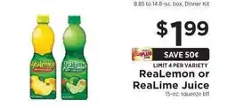 ShopRite ReaLemon or ReaLime Juice offer