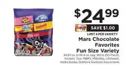 ShopRite Mars Chocolate Favorites Fun Size Variety offer