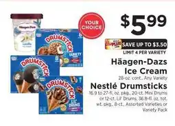 ShopRite Häagen-Dazs Ice Cream / Nestlé Drumsticks offer