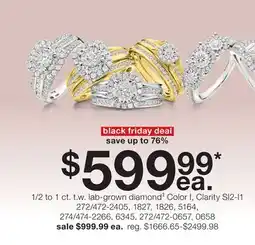 JC Penney 1/2 to 1 ct. t.w. lab-grown diamond‡ offer