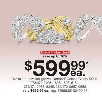 JC Penney 1/2 to 1 ct. t.w. lab-grown diamond‡ offer