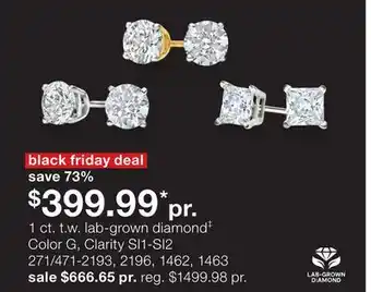 JC Penney 1 ct. t.w. lab-grown diamond‡ offer