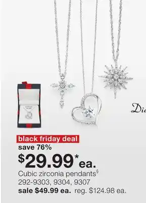 JC Penney Cubic zirconia pendants§ offer