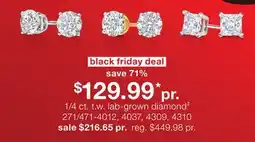 JC Penney 1/4 ct. t. w. lab-grown diamond offer