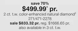 JC Penney 2 ct. t.w. color-enhanced natural diamond‡ offer
