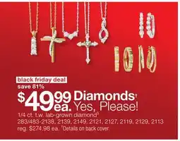 JC Penney 1/4 ct. t.w. lab-grown diamond§ offer