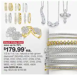 JC Penney 1 ct. t. w. natural or lab-grown diamond§ offer