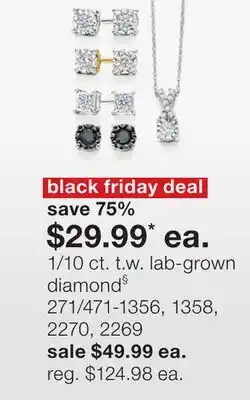 JC Penney 1/10 ct. t. w. lab-grown diamond offer