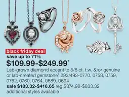 JC Penney Lab-grown diamond accent to 5/8 ct. t.w. &/or genuine or lab-created gemstone§ offer