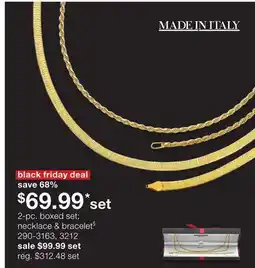 JC Penney 2-pc. boxed set necklace & bracelet§ offer