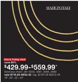 JC Penney Solid box chain◊ offer