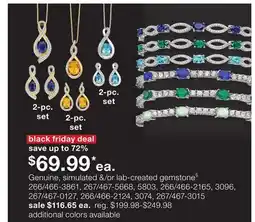 JC Penney Genuine, simulated &/or lab-created gemstone§ offer