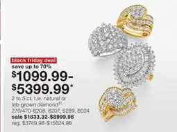 JC Penney 2 to 5 ct. t.w. natural or lab-grown diamond‡◊ offer