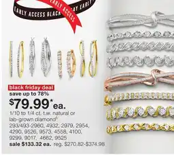 JC Penney 1/10 to 1/4 ct. t.w. natural or lab-grown diamond§ offer
