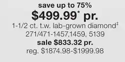 JC Penney 1-1/2 ct. t.w. lab-grown diamond‡ offer