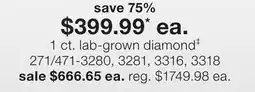 JC Penney 1 ct. lab-grown diamond‡ offer