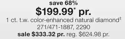 JC Penney 1 ct. t.w. color-enhanced natural diamond‡ offer
