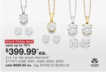 JC Penney 2 ct. t.w. lab-grown diamond§ offer