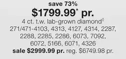 JC Penney 4 ct. t.w. lab-grown diamond◊ offer