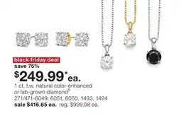 JC Penney 1 ct. t.w. natural color-enhanced or lab-grown diamond§ offer