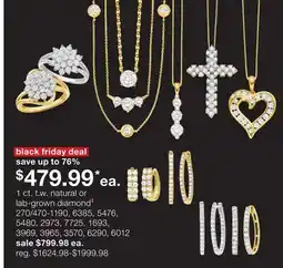 JC Penney 1 ct. t.w. natural or lab-grown diamond‡ offer