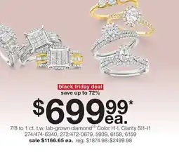 JC Penney 7/8 to 1 ct. t.w. lab-grown diamond‡◊ offer
